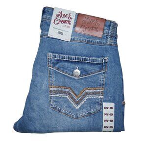 Axe and Crown Men's Slim Fit Jeans Size 34x30 Thick Stitch Light Wash BKE